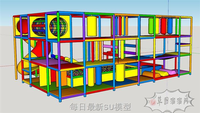 儿童游乐场海洋球SU模型 2