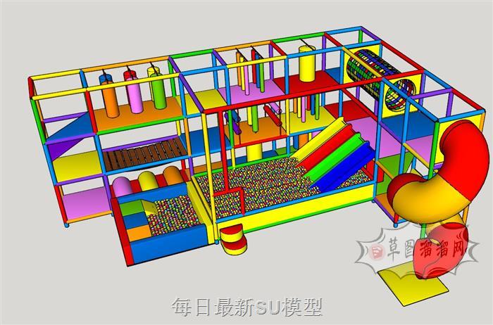 儿童游乐场海洋球SU模型 1