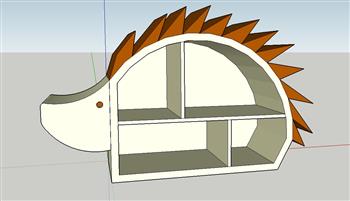 刺猬儿童书柜SU模型