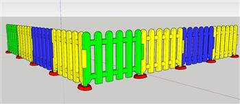 儿童护栏围栏SU模型