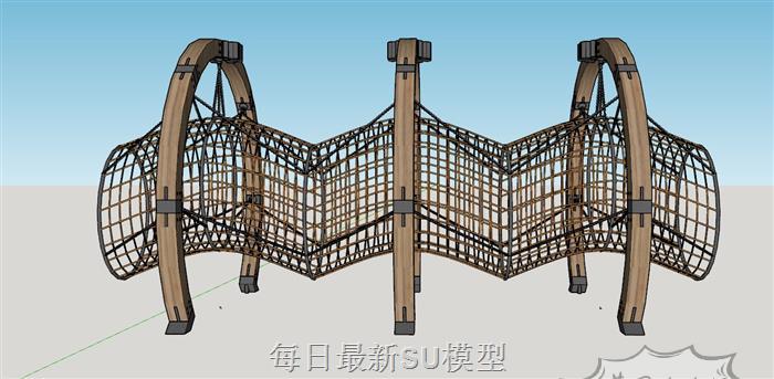 儿童游乐攀爬网SU模型 1