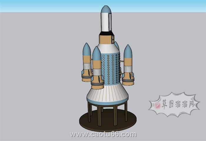 玩具火箭SU模型 1