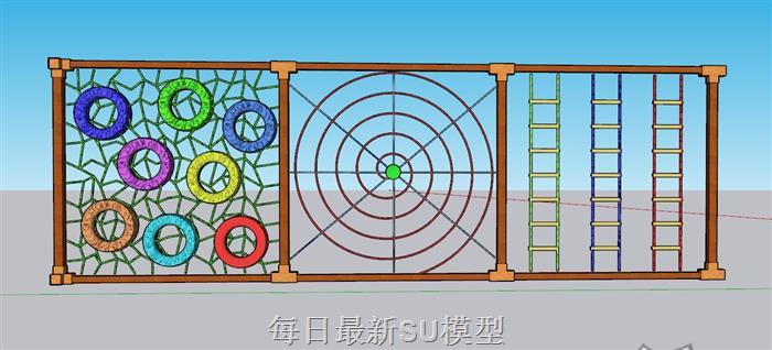 攀爬儿童游乐SU模型 1