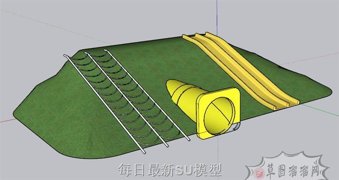 儿童攀爬游乐区SU模型 1