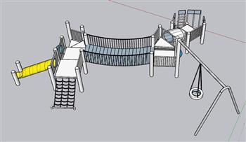 儿童游乐设施滑滑梯SU模型