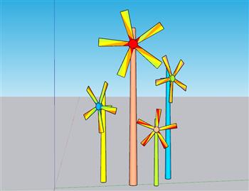儿童风车SU模型