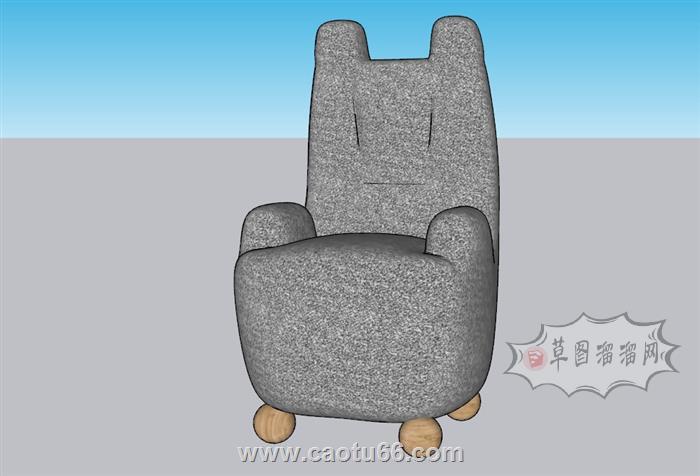 儿童沙发凳SU模型 1