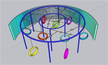 儿童游乐设施攀爬SU模型