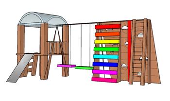 儿童游乐滑滑梯SU模型