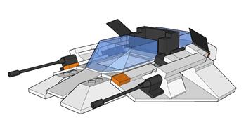 乐高玩具飞行器SU模型