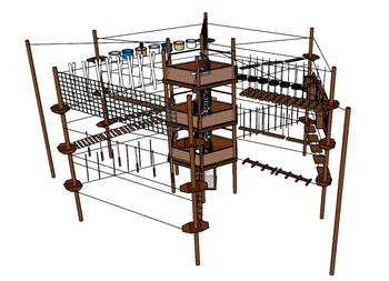 儿童游乐攀爬SU模型 免费sketchup模型下载