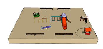 儿童游乐设施SU模型 免费sketchup模型下载