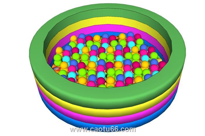 儿童游乐海洋球海洋池SU模型 1