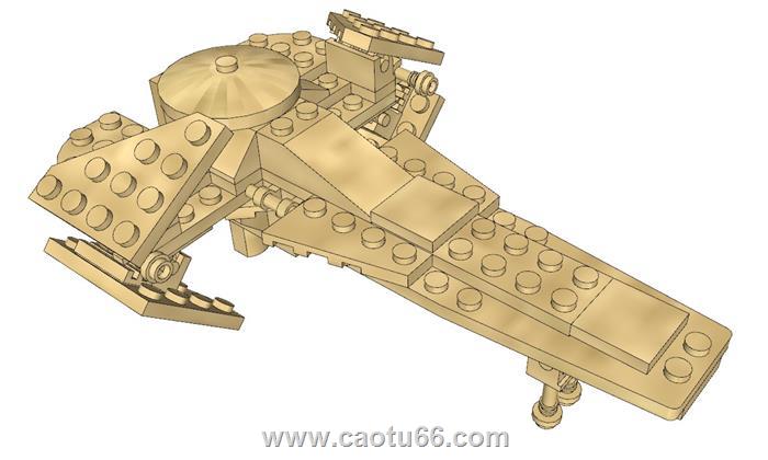 乐高积木船飞船SU模型 1