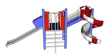 儿童滑滑梯SU模型