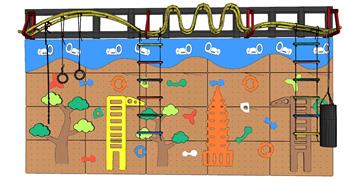 儿童攀爬墙SU模型