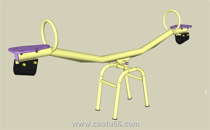 儿童跷跷板SU模型 1