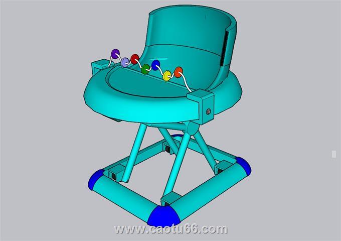 儿童学步椅儿童椅SU模型 1