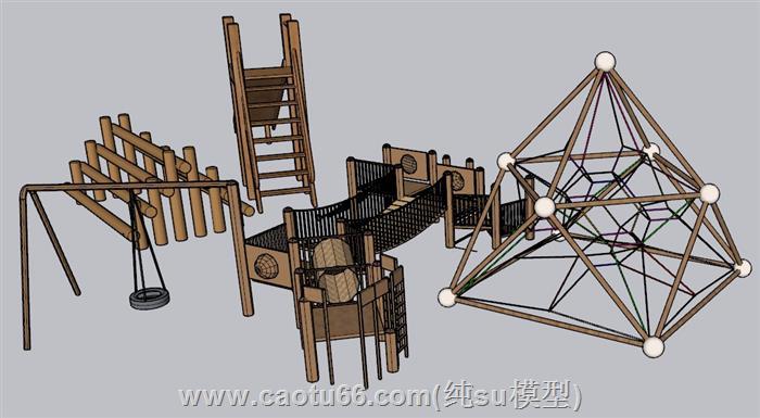 儿童游乐设施滑梯SU模型 1