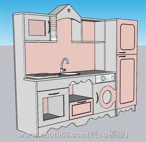 儿童过家家游乐设施SU模型 1