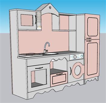 儿童过家家游乐设施SU模型