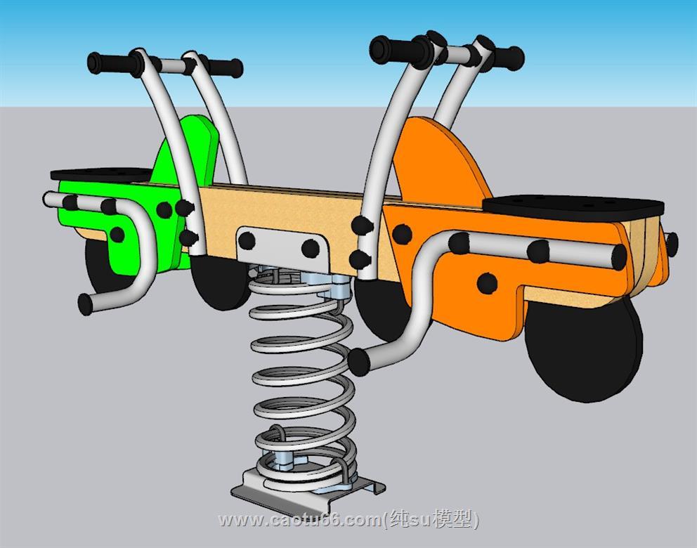 儿童弹簧游乐设施SU模型 1