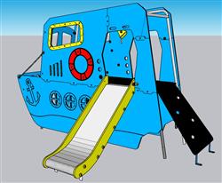 儿童游乐海盗船SU模型