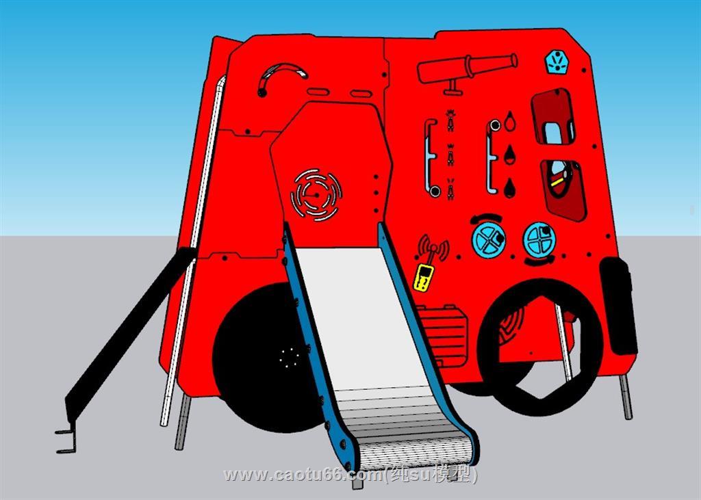 儿童游乐设施滑滑梯SU模型 2