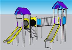 儿童游乐设施滑滑梯SU模型