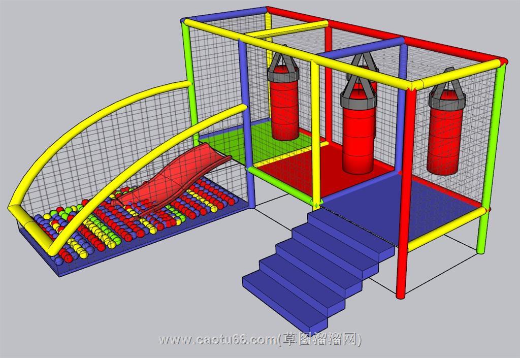 儿童游乐设施海洋球SU模型 1