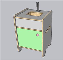 儿童洗手池SU模型