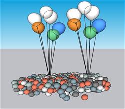 气球海洋球SU模型 免费sketchup模型下载