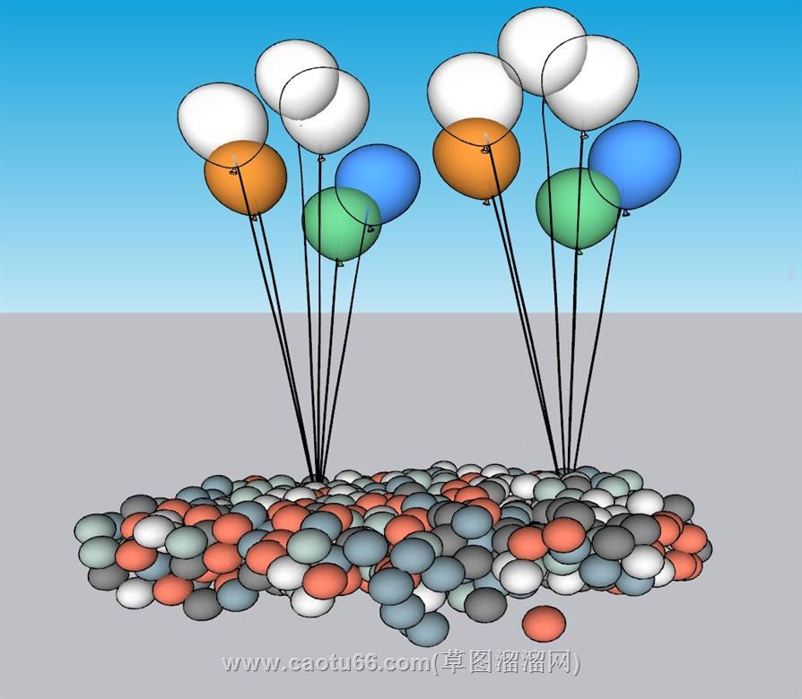 气球海洋球SU模型