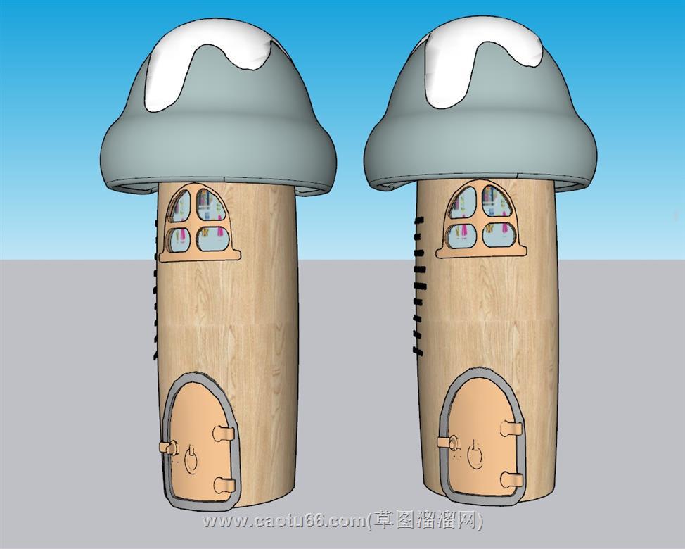 蘑菇房SU模型 1