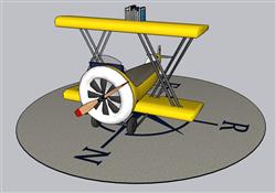 儿童飞机床SU模型