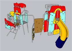 儿童游乐设施滑滑梯SU模型