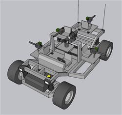 玩具突击车积木SU模型