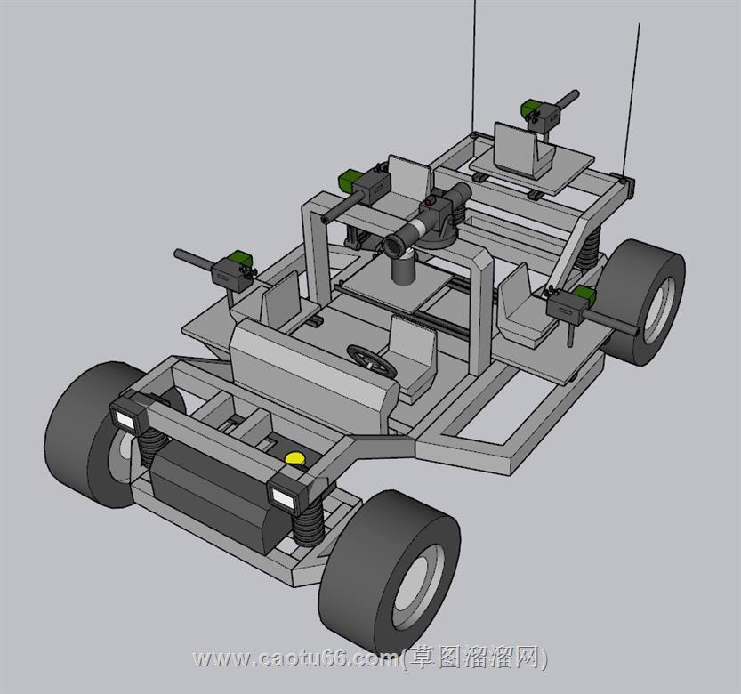 玩具突击车积木SU模型 1