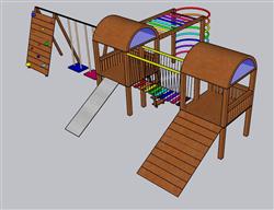 儿童游乐滑滑梯SU模型
