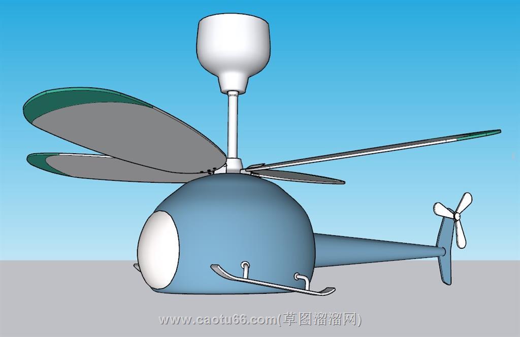 儿童吊扇风扇SU模型 2
