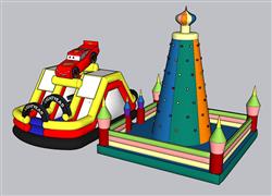 儿童充气城堡游乐SU模型
