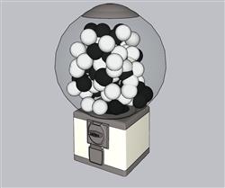 糖果扭蛋机SU模型