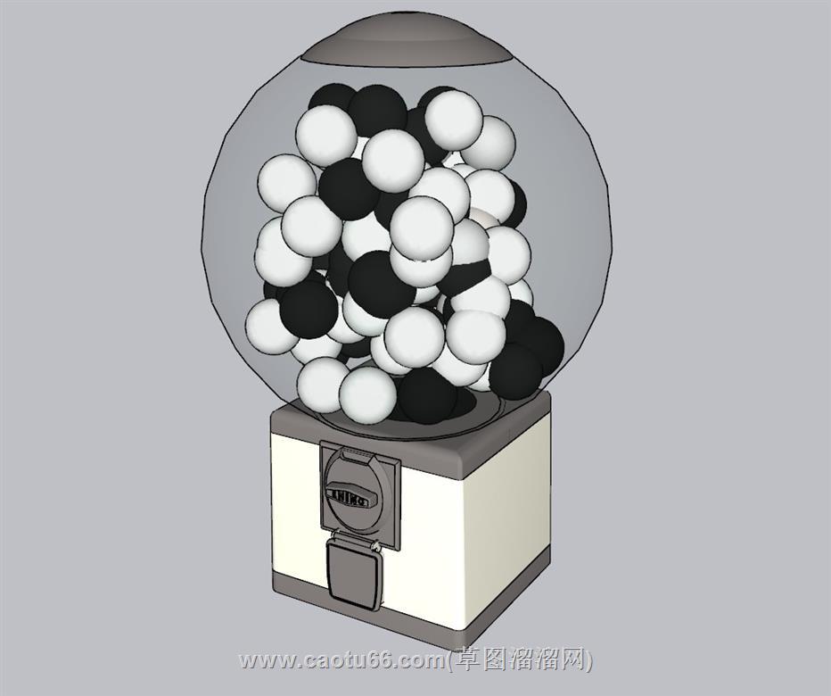糖果扭蛋机SU模型 1