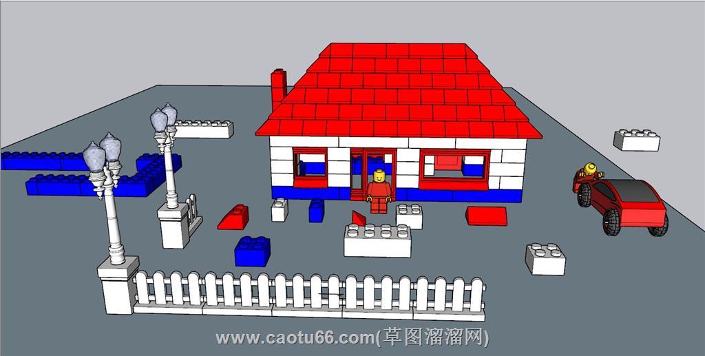 乐高玩具积木SU模型 1