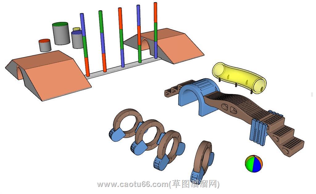 儿童户外游乐SU模型 1
