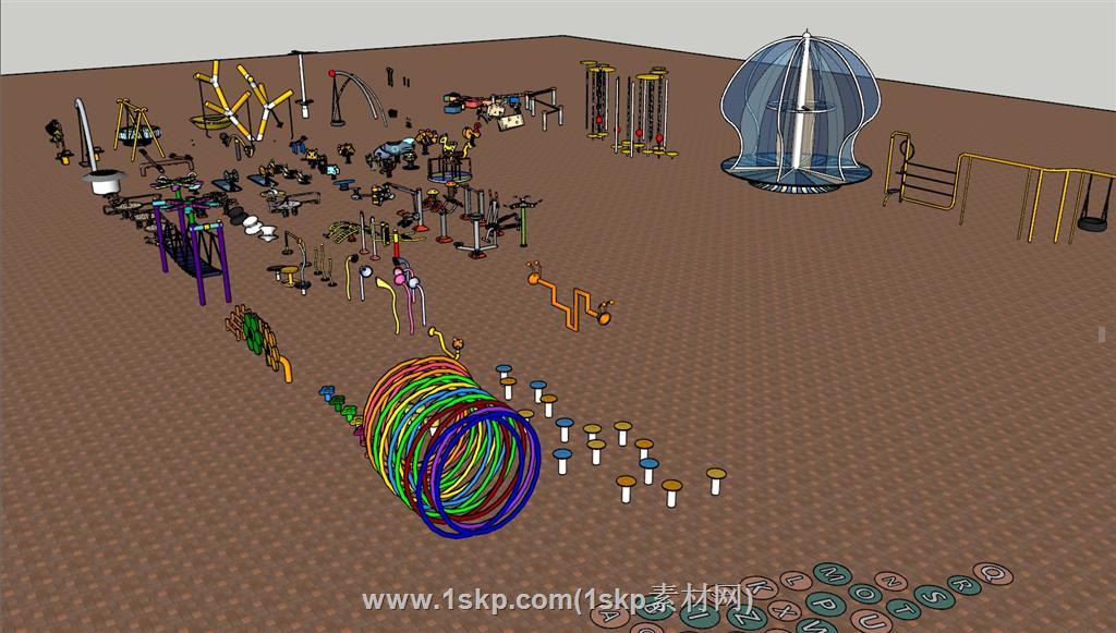 儿童器材儿童游乐SU模型 2