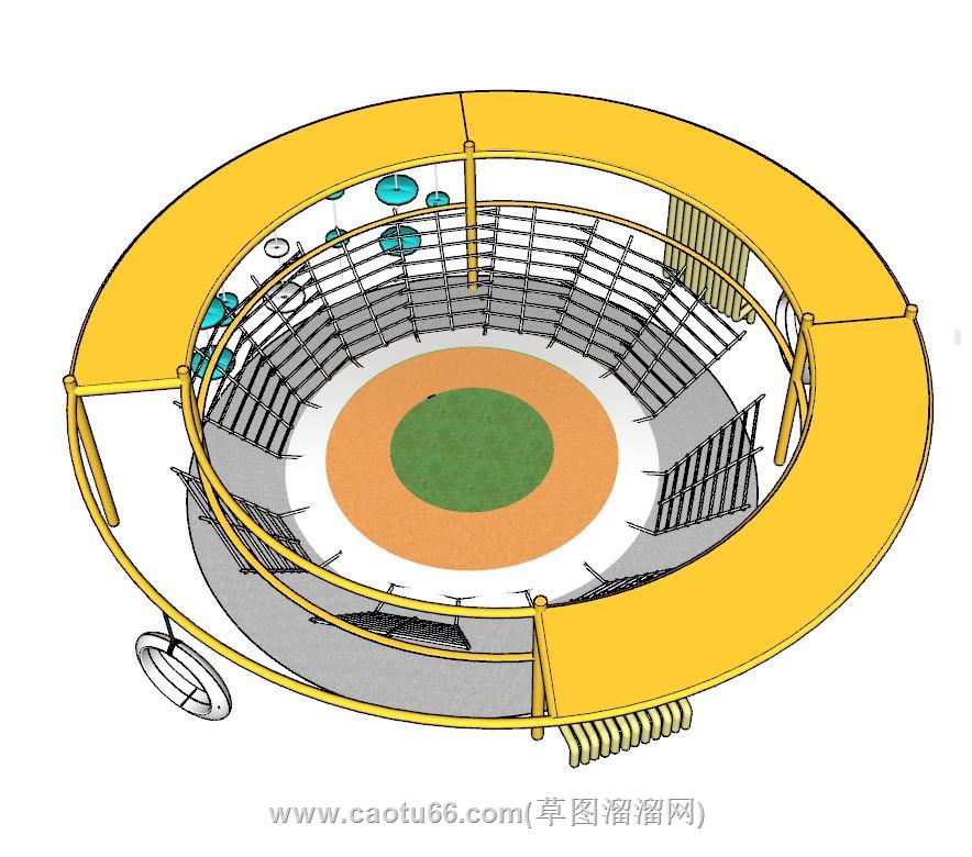 儿童游乐活动区SU模型 2