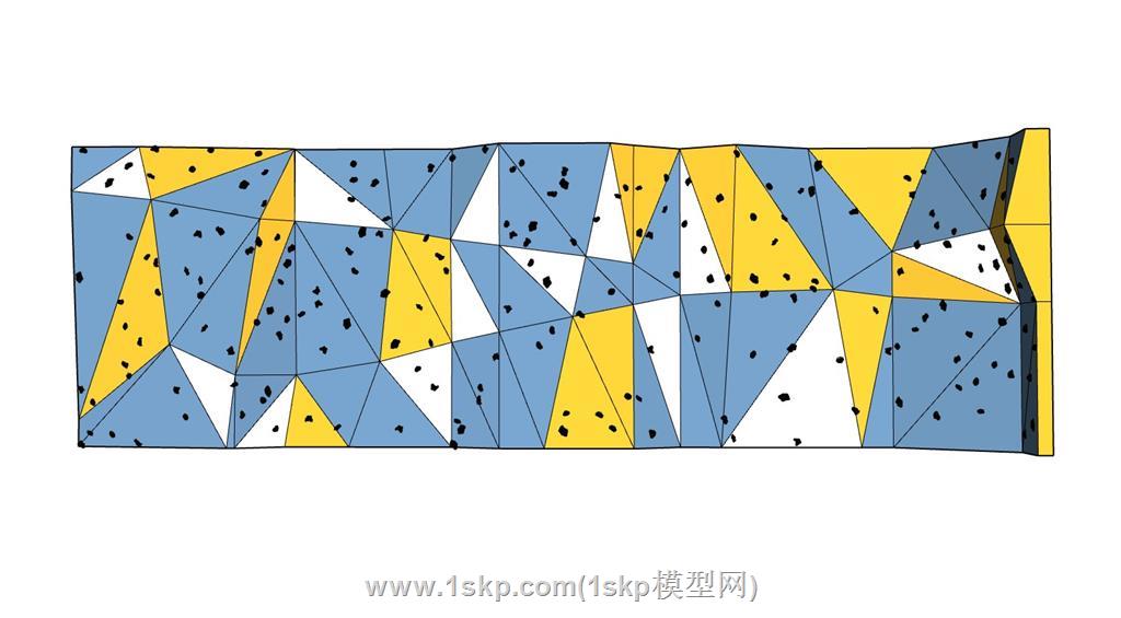 攀岩墙攀爬墙SU模型 1