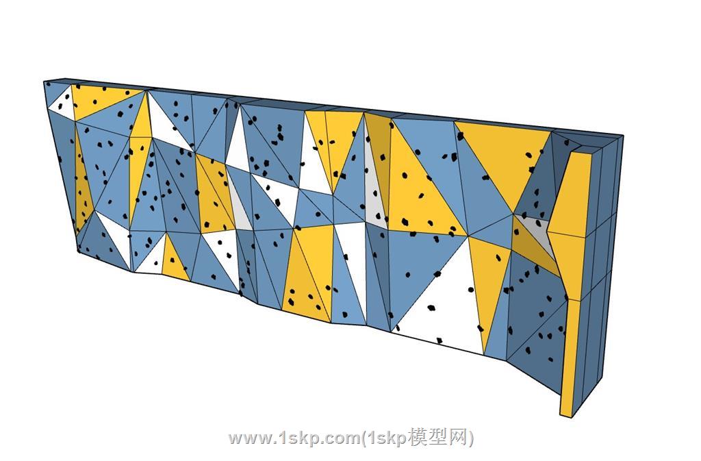 攀岩墙攀爬墙SU模型 2