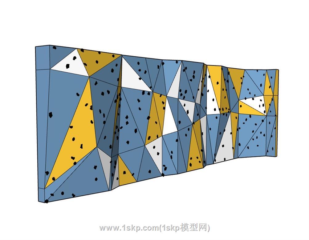 攀岩墙攀爬墙SU模型 3